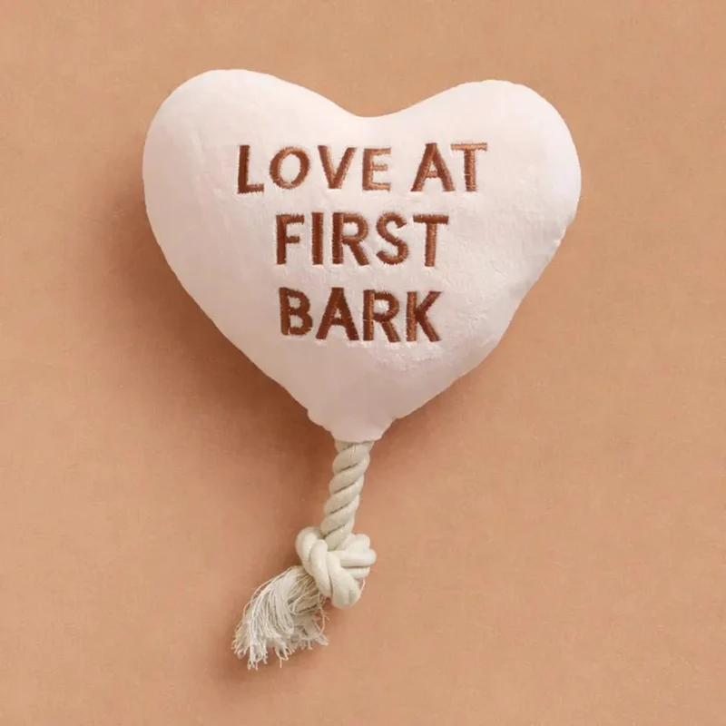 Jouet chien cœur couineur – Love at First Bark