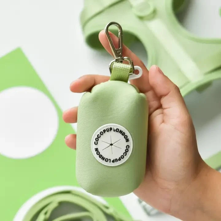 Porte-sac à déjections vert pastel matcha chic