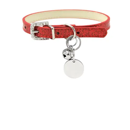 Collier Chat Cuir Personnalisé Gravure