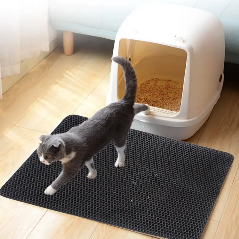 Tapis Litière Chat Anti-éparpillement Double Couche