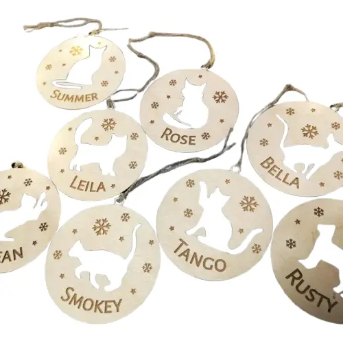 Pendentif Chat Personnalisé Gravé - Bijou Acier Inoxydable