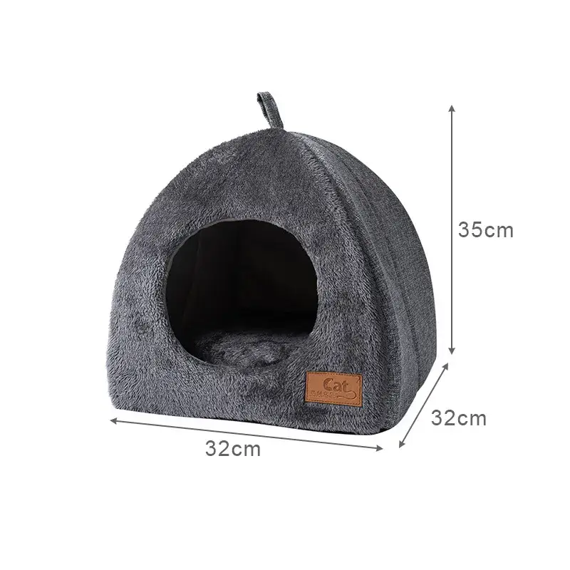Cabane pour Chat Douillette en Peluche