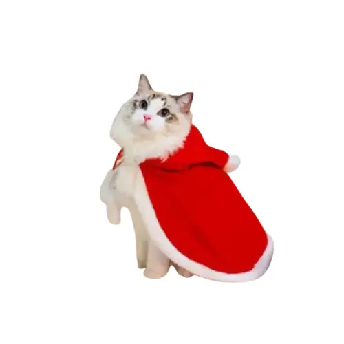Cape de Noël pour Chat Ajustable Festive