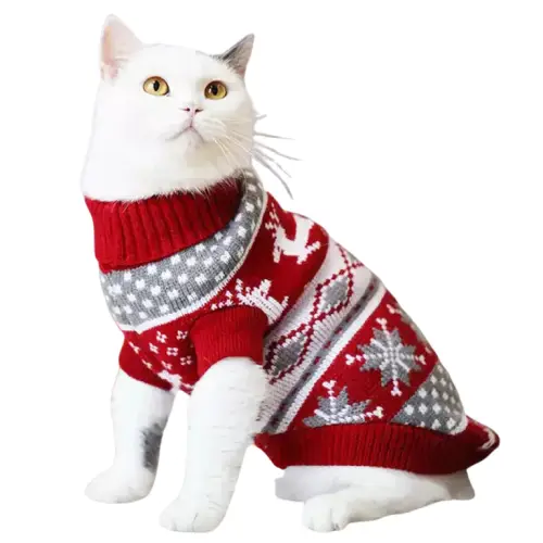 Pull de Noël Chat Confortable Festif
