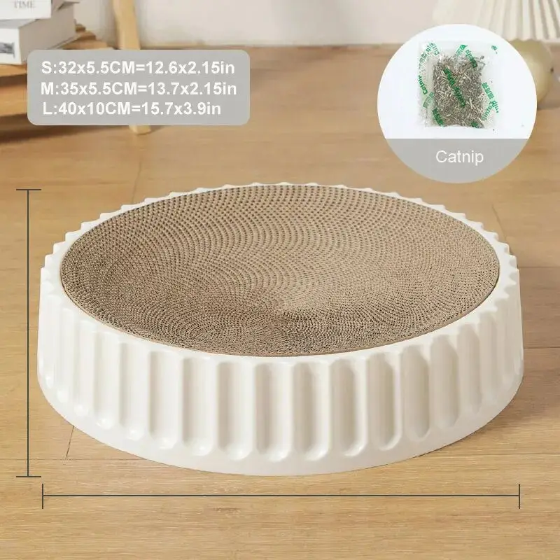Griffoir Rond pour Chat en Carton Ondulé - Multicouche