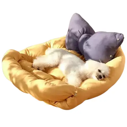 Lit Chien Convertible - Nid Enveloppant Réglable à Nœuds