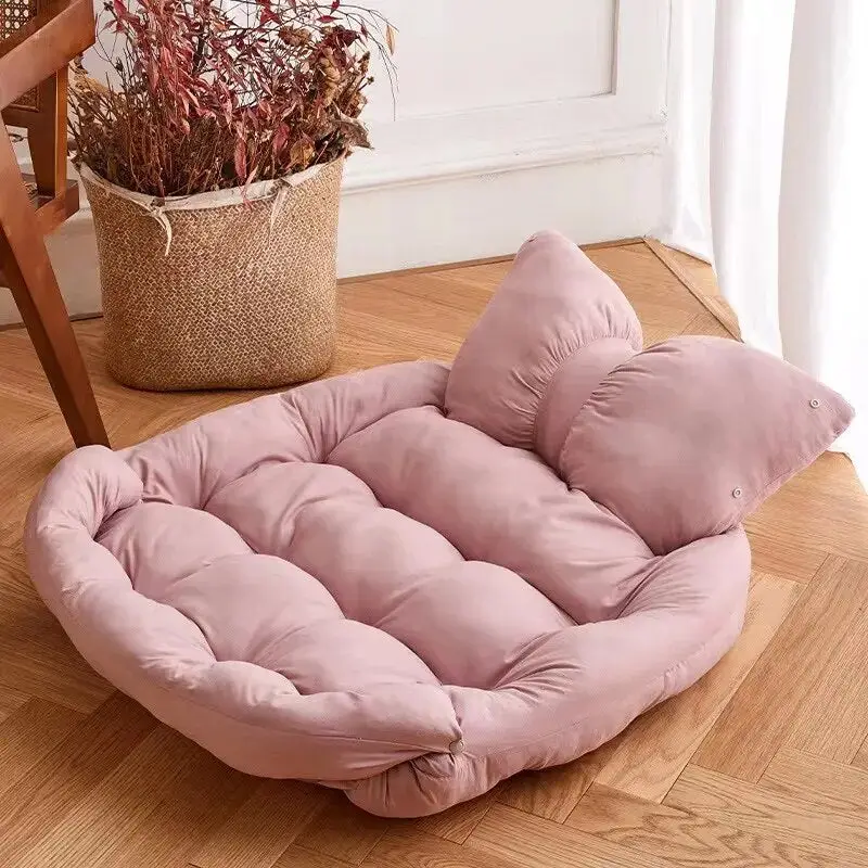 Lit Chien Convertible - Nid Enveloppant Réglable à Nœuds