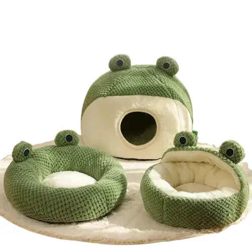 Coussin Grenouille Chat et Petit Chien - Nid Douillet