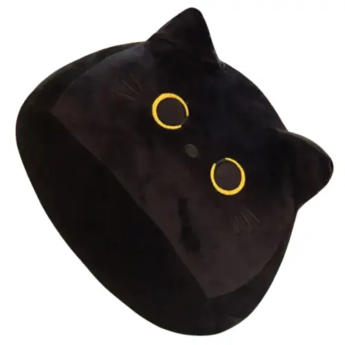 Peluche Chat Noir Douce - Câline et Lavable