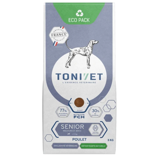 Tonivet Medium & Maxi Croquette Pour Chien Senior 12kg