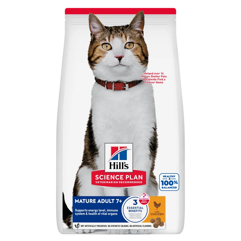 Hill's Science Plan Mature Adult 7+ au poulet - croquettes chat