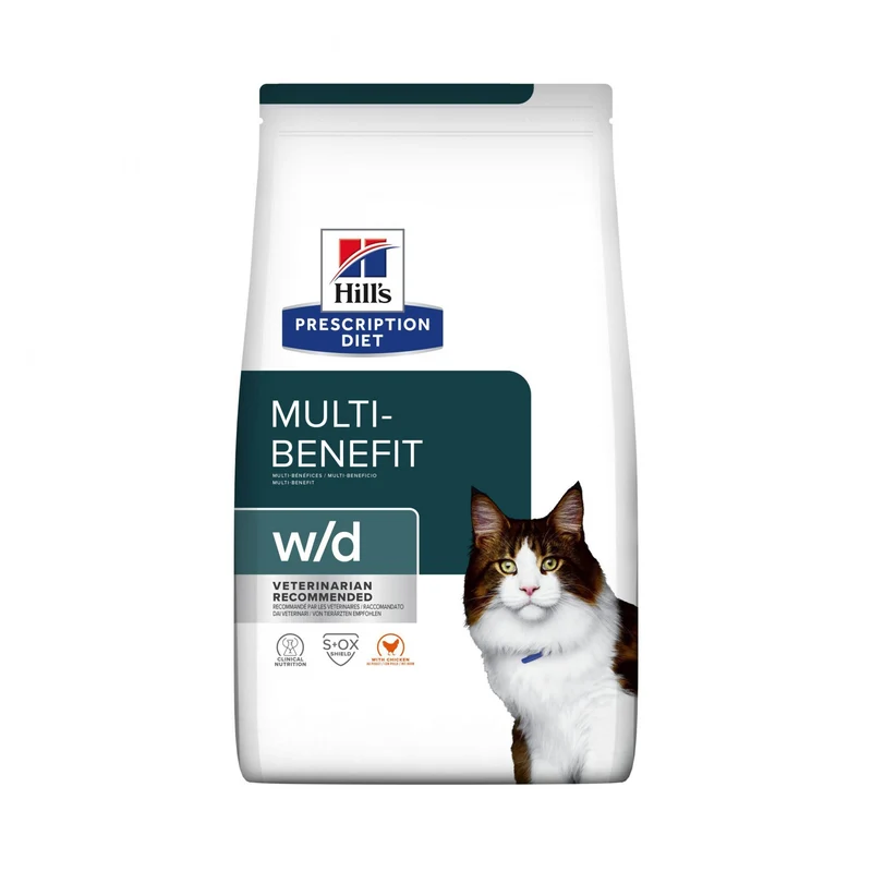 Hill's Prescription Diet w/d Multi Benefit au poulet - croquettes chat