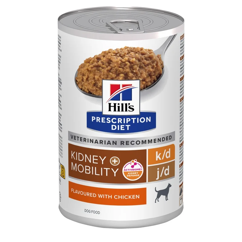 Hill's Prescription Diet k/d j/d Kidney + Mobility en terrine au poulet - pâtée chien