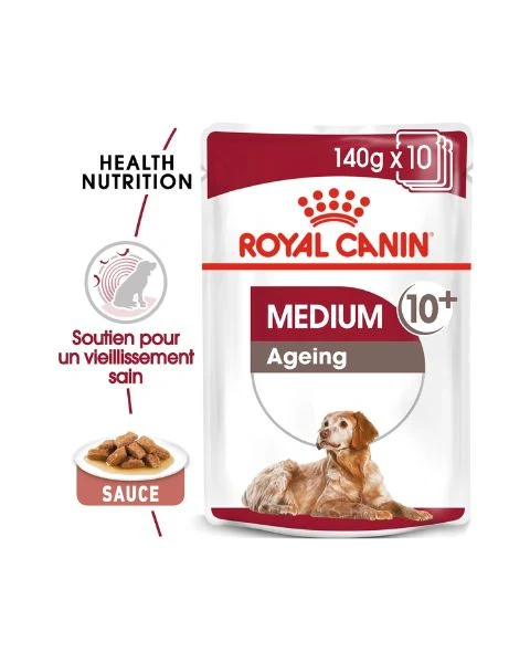 Royal Canin Medium Ageing 10+ en sauce - pâtée chien