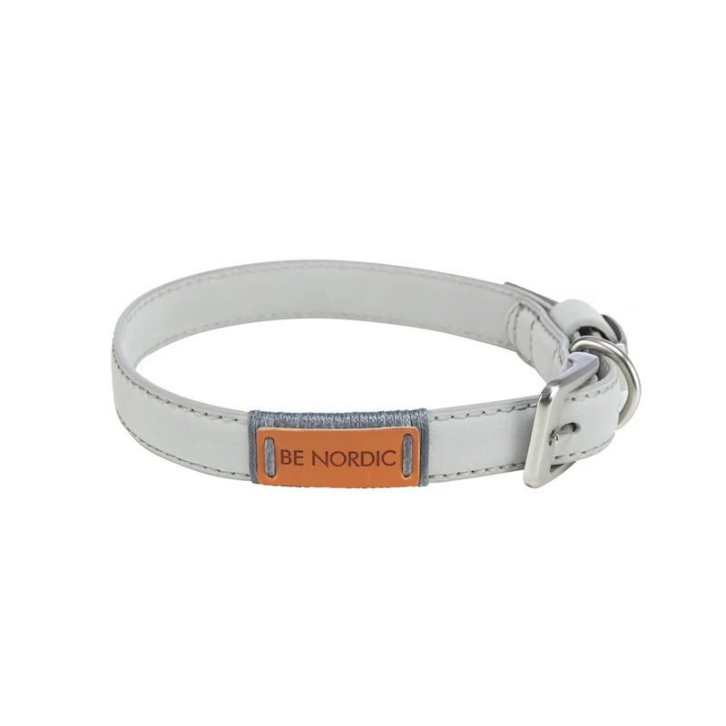 Collier en cuir Be Nordic gris chien