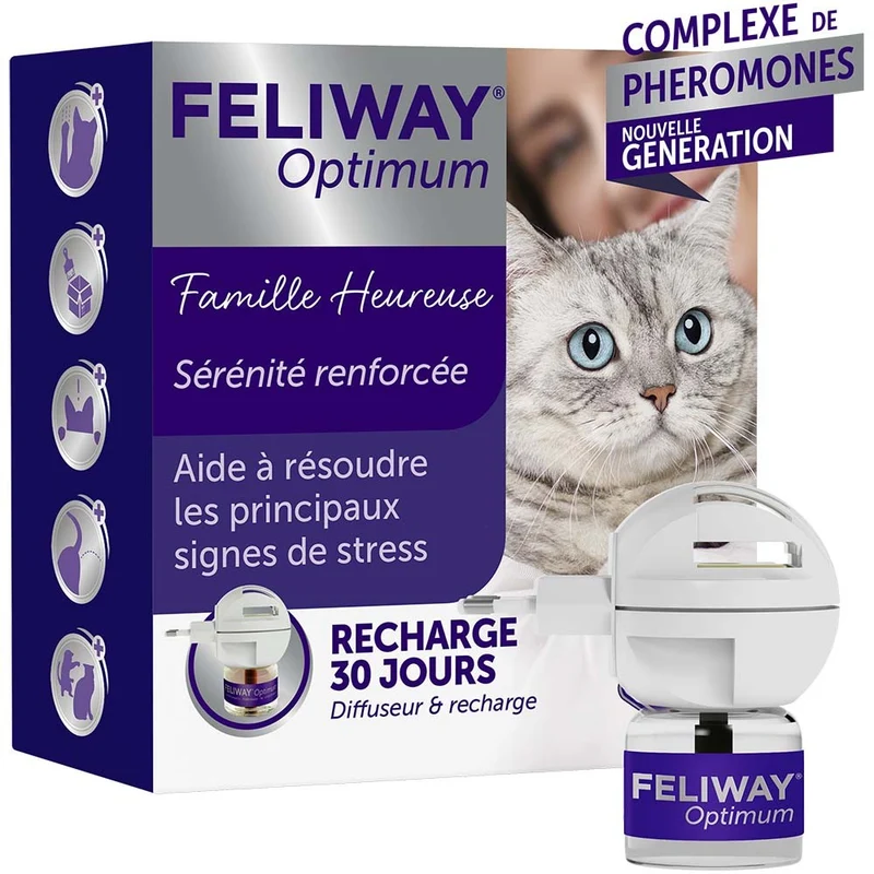 Feliway® Optimum diffuseur + recharge (kit complet) - chat