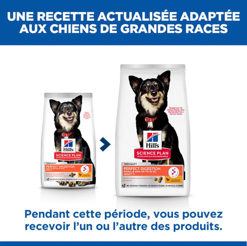 Hill's Science Plan Perfect Digestion Small & Mini Adult au poulet - croquettes chien