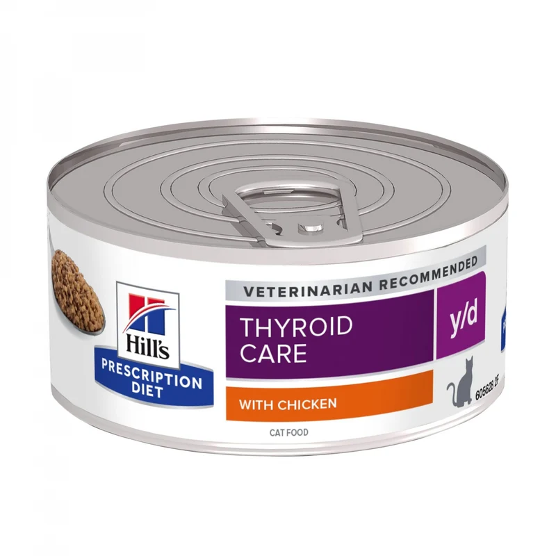 Hill's Prescription Diet y/d Thyroid Care en terrine au poulet - pâtée chat