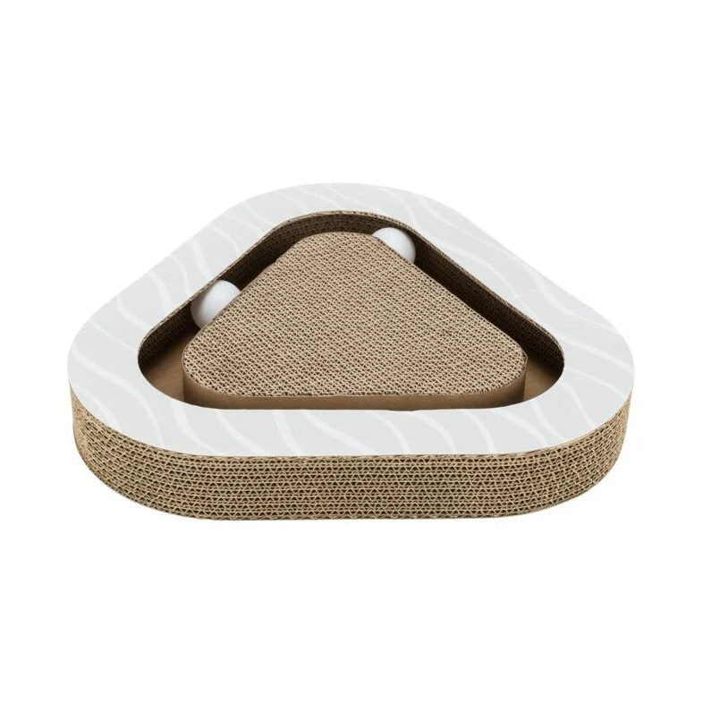 Griffoir carton avec balles chat
