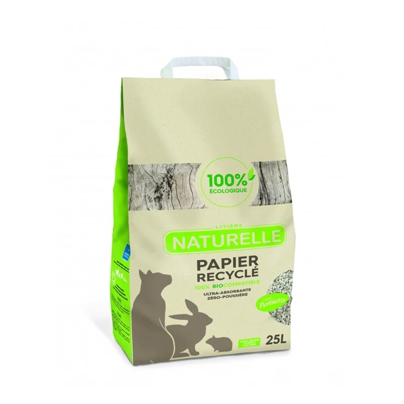 Litière Perlinette papier recyclé - chat, NAC