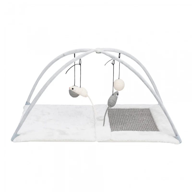 Tapis griffoir avec jouets chat