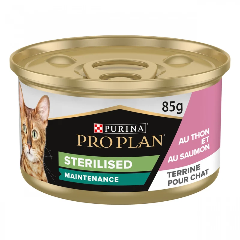 Pro Plan Sterilised thon et saumon - pâtée chat