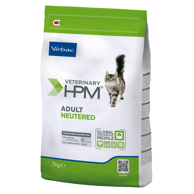 Virbac Veterinary HPM Adult with salmon Neutered & Entire Cat - croquettes chat