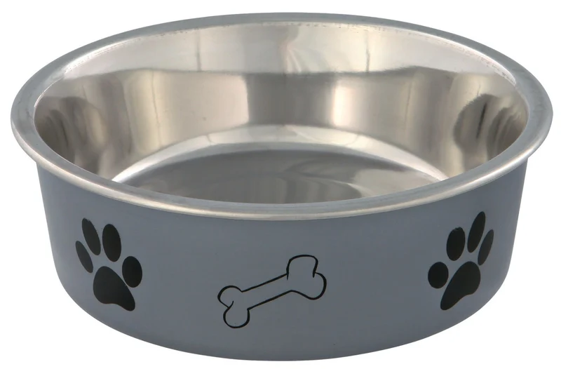 Gamelle inox motifs pattes chien