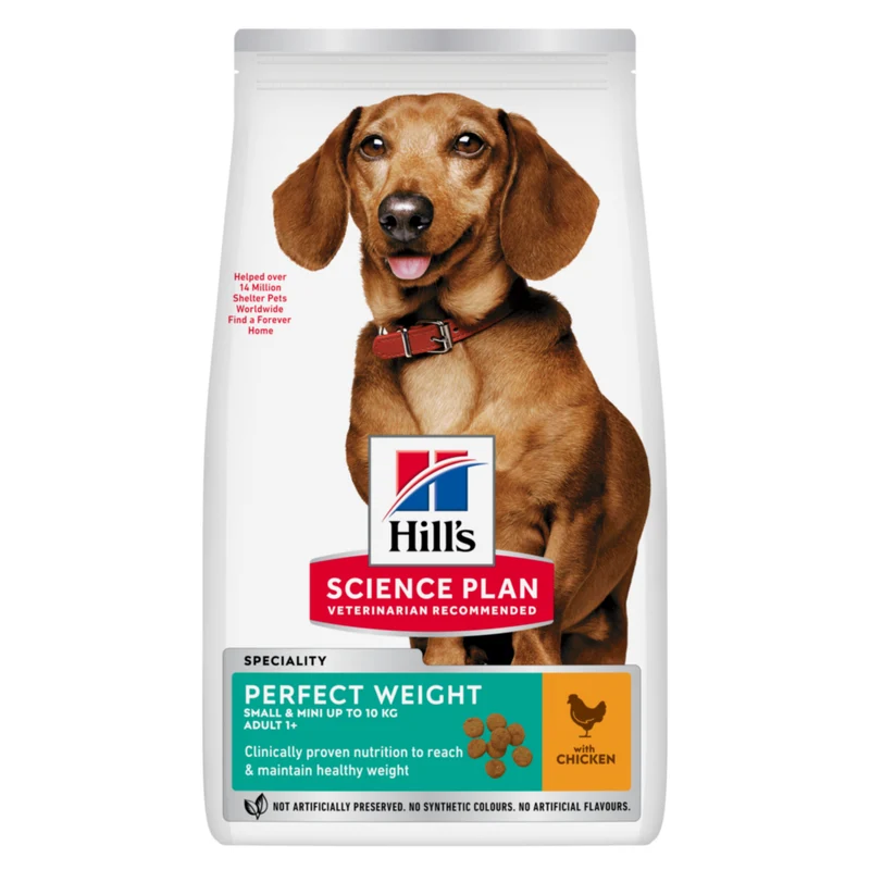 Hill's Science Plan Perfect Weight Small & Mini Adult au poulet - croquettes chien