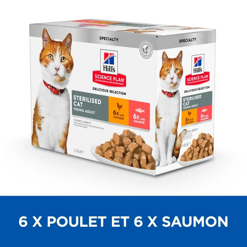 Hill's Science Plan Sterilised Adult en sachets - pâtée chat