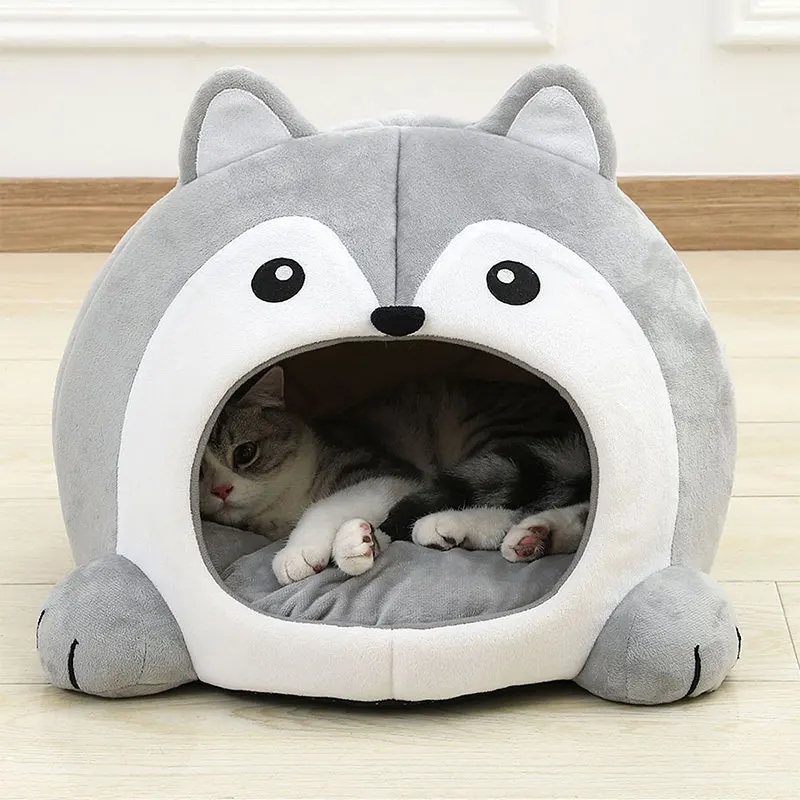 Panier pour Chat en Peluche Ultra-Douce – Coussin Sofa