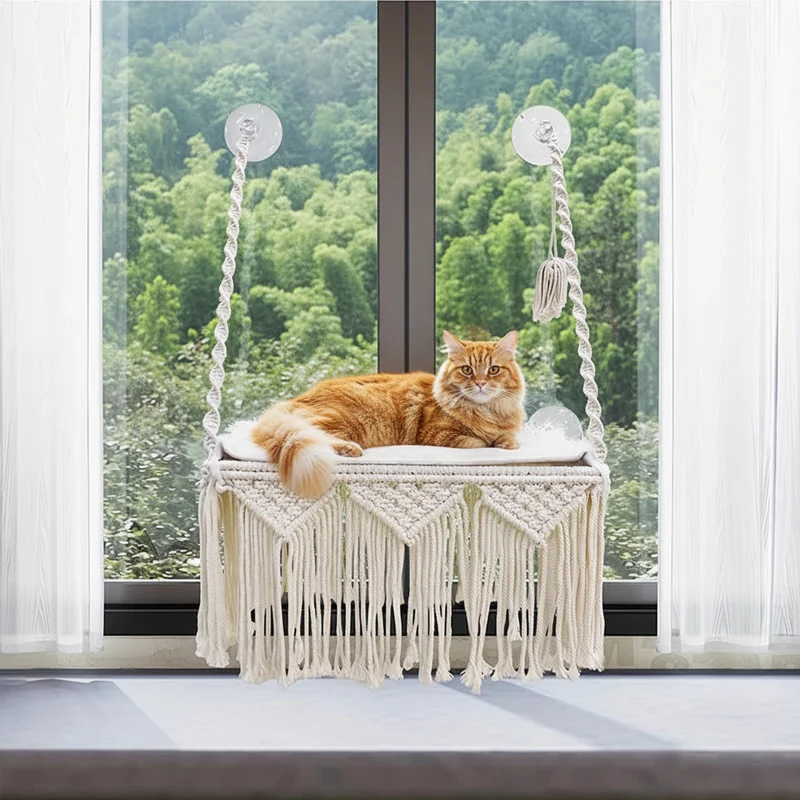 Hamac de Fenêtre pour Chat | Lit Suspendu Balcon Confort