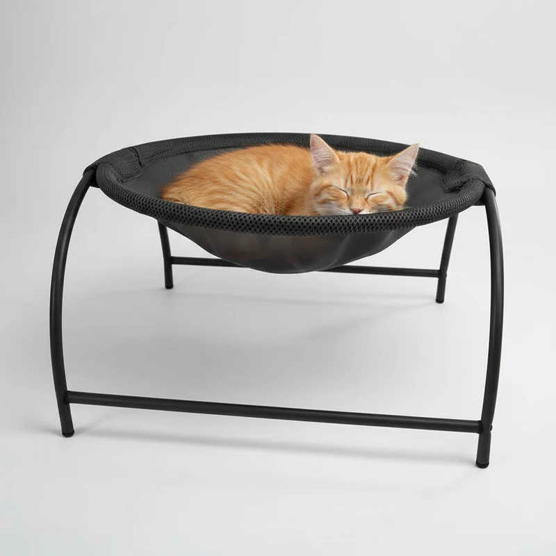 Lit Hamac Surélevé pour Chat | Couchage Respirant Rafraîchissant