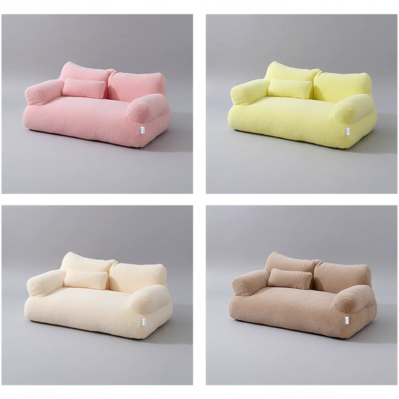 Canapé-Lit pour Chat en Peluche | Coussin Douillet Chien & Chat