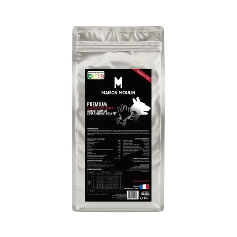 Croquettes Premium Sans Céréales Chien Actif/Chiot Maison Moulin