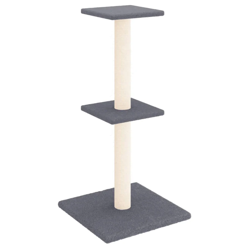 Arbre à chat meuble tour grimper jouet grattage grattoir escalade plateforme avec griffoirs en sisal foncé 73 cm gris 02_0022703