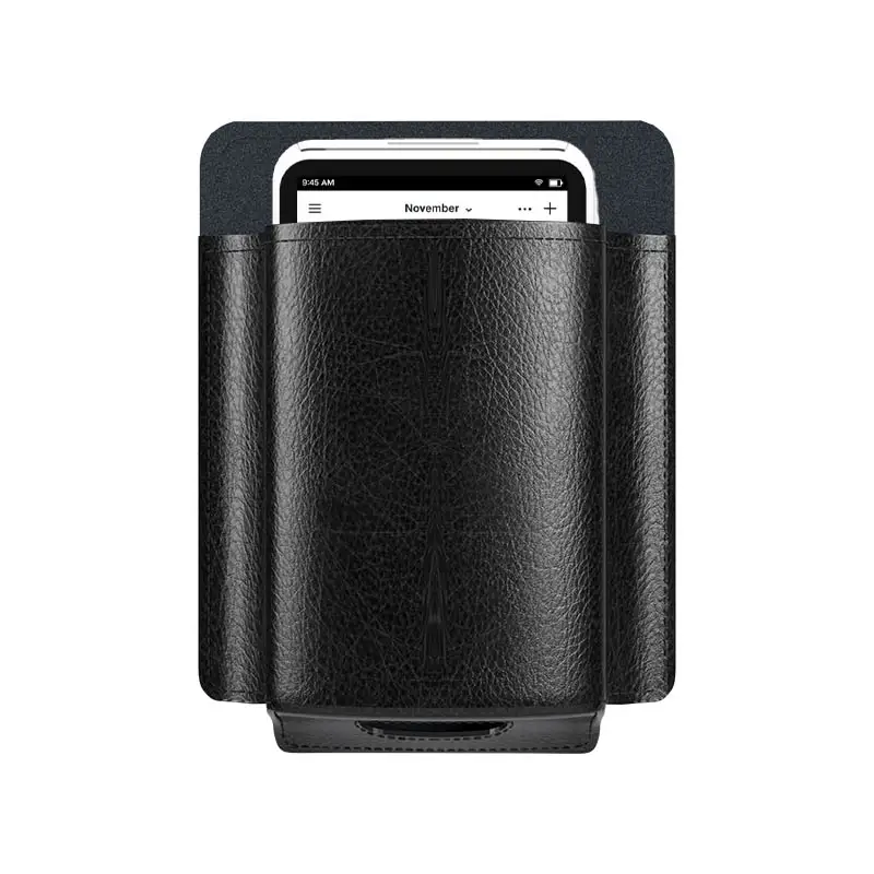Étui carré en cuir avec clip ceinture