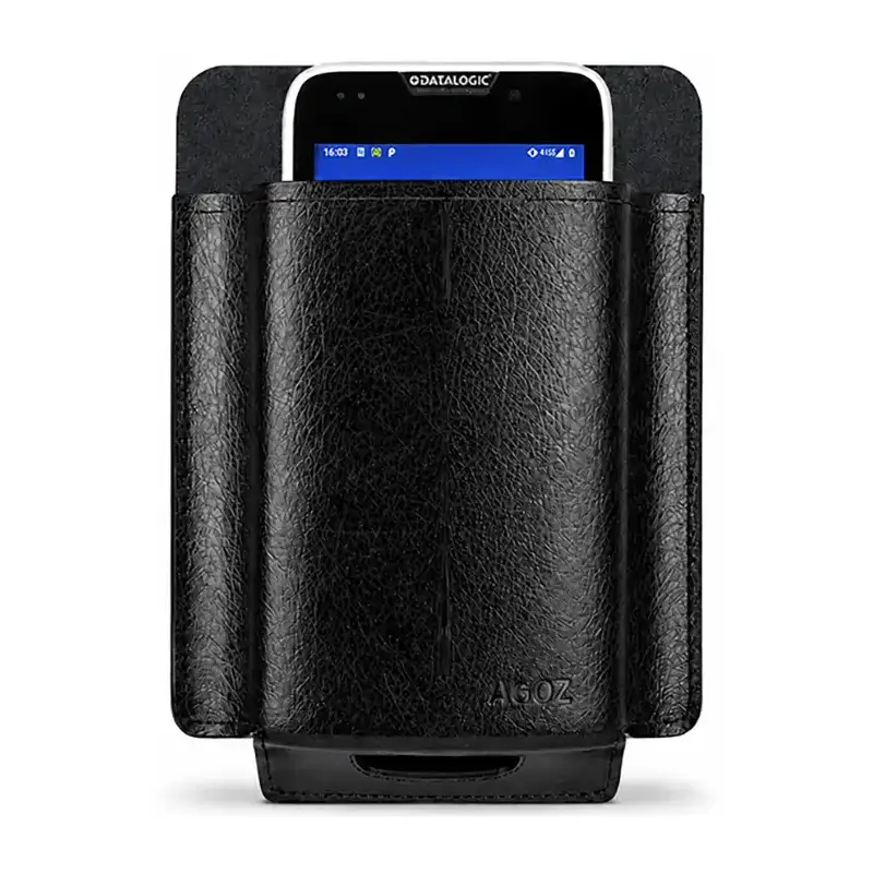 Étui en cuir pour scanner de codes-barres Datalogic, idéal pour un usage professionnel quotidien | Agoz