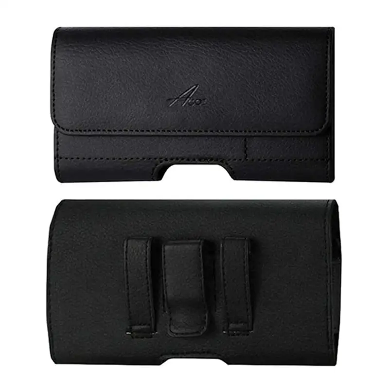 Étui portefeuille en cuir avec clip ceinture et boucle