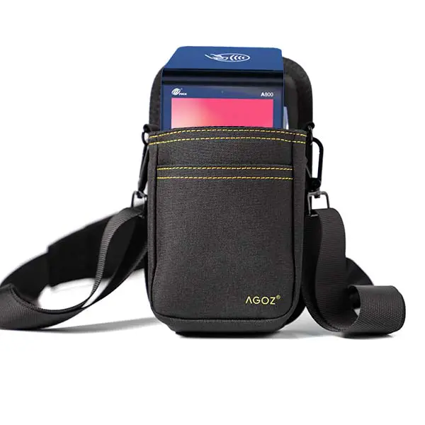 Étui PAX A800 pour point de vente avec bandoulière et ceinture de taille | Agoz