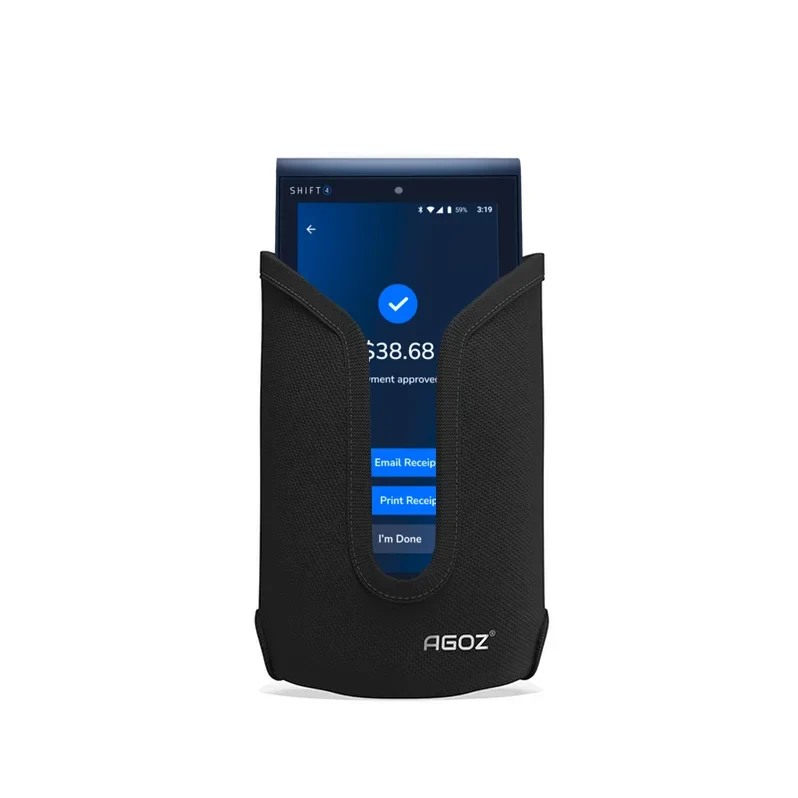 Étui pour terminal POS Shift4 avec clip ceinture métallique sécurisé | Agoz