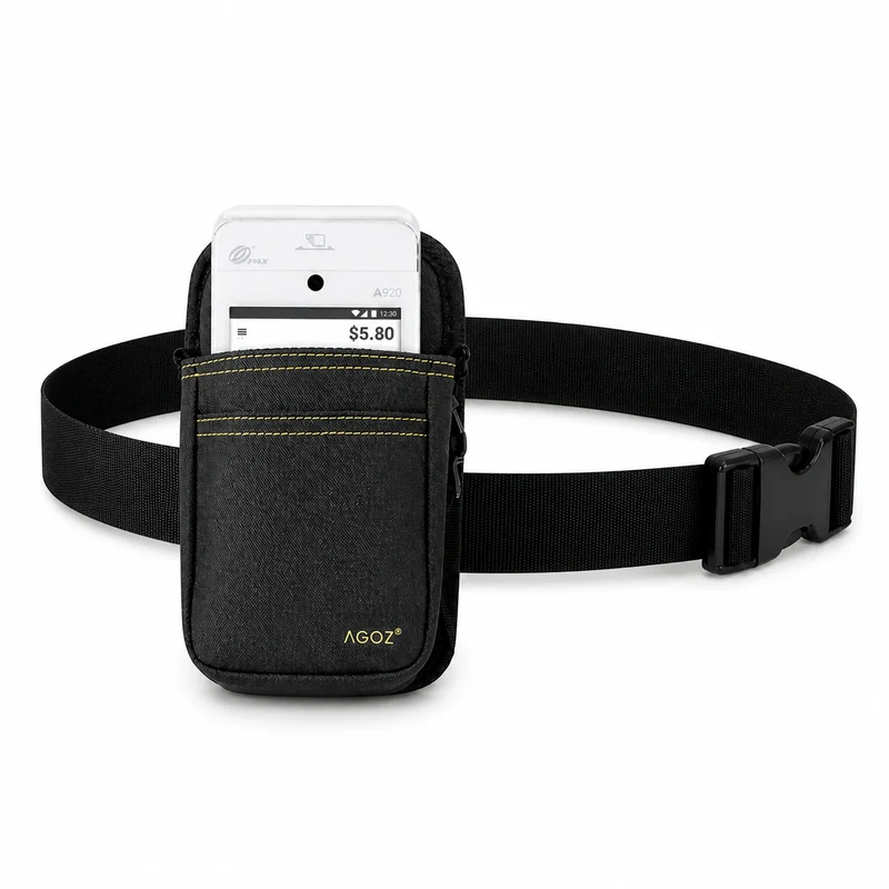 Étui pour terminal de point de vente portable PAX avec ceinture robuste pour la taille