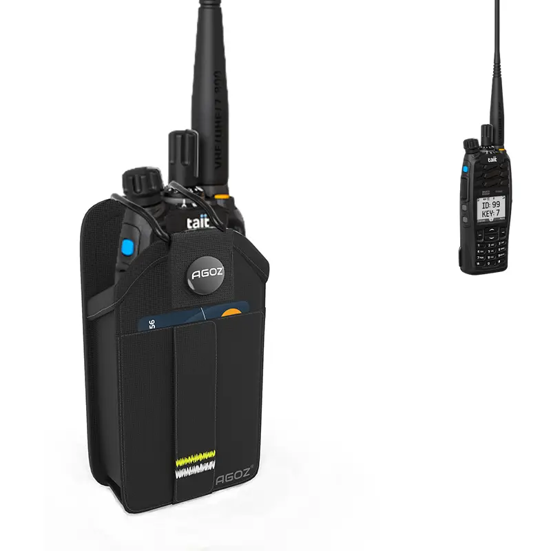 Étui radio robuste avec clip ceinture pour portables multibandes Tait