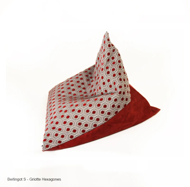 Berlingot Griotte Hexagones - Couchage pouf chat design