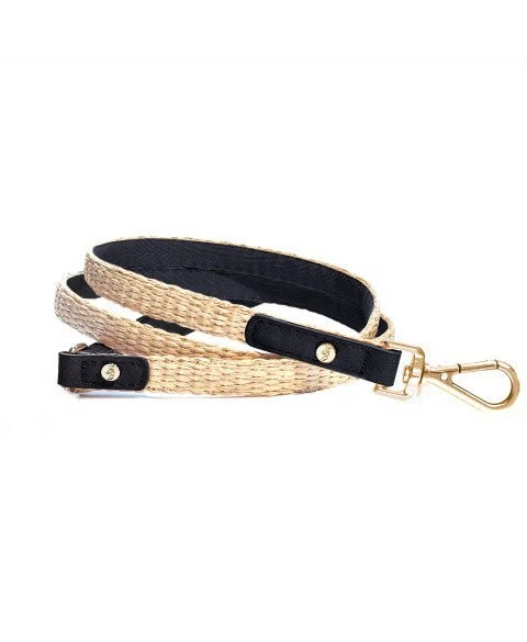 Laisse plate Selena paille marine Milk & Pepper, naturelle et chic