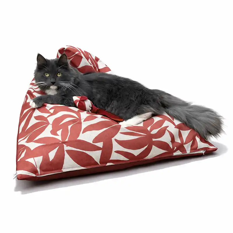 Berlingots S et XL - Couchage chat déco - Terracotta Feuillage Orange