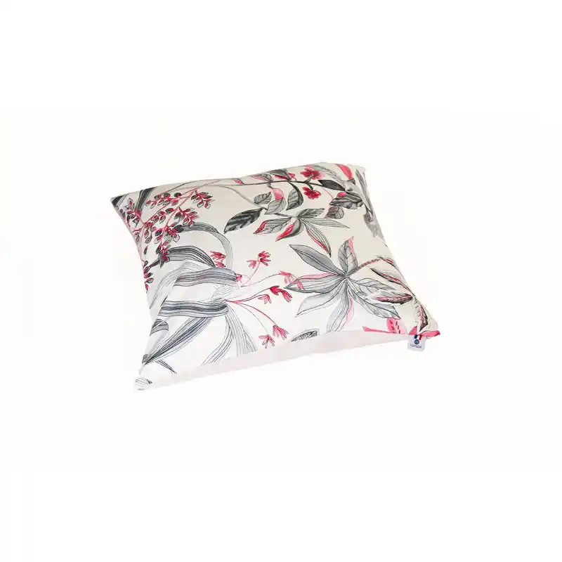 Coussins Design Chat - Ecru Fleuri Rose