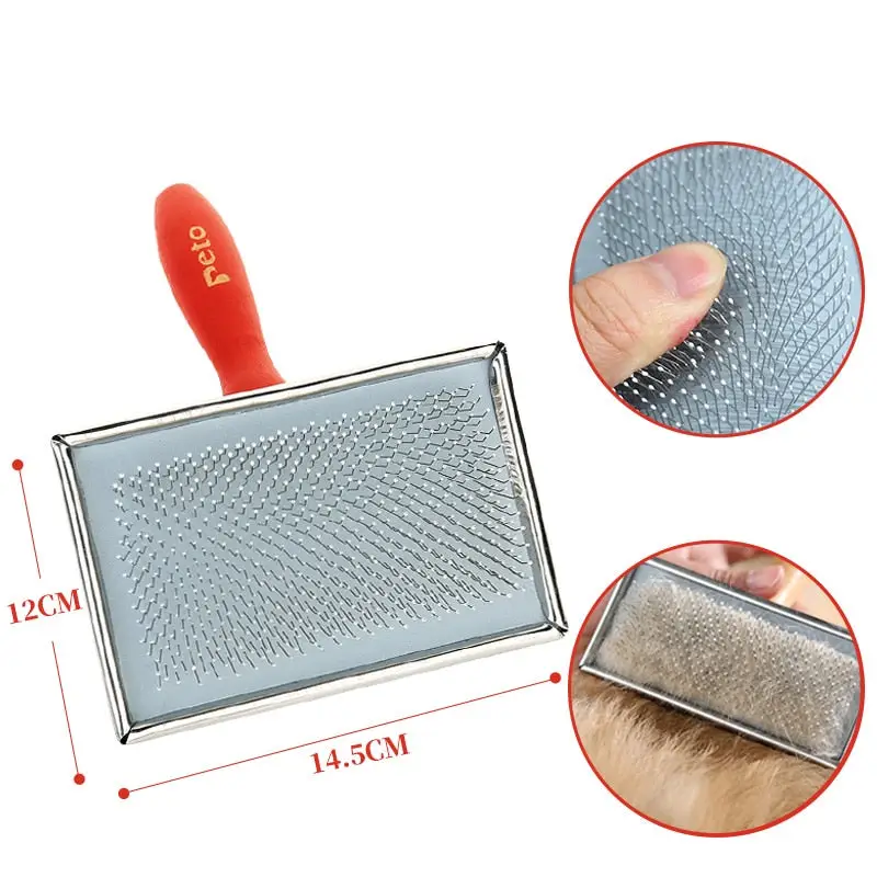Peigne Chien Poils Longs - Démêloir Acier Inoxydable Anti-nœuds