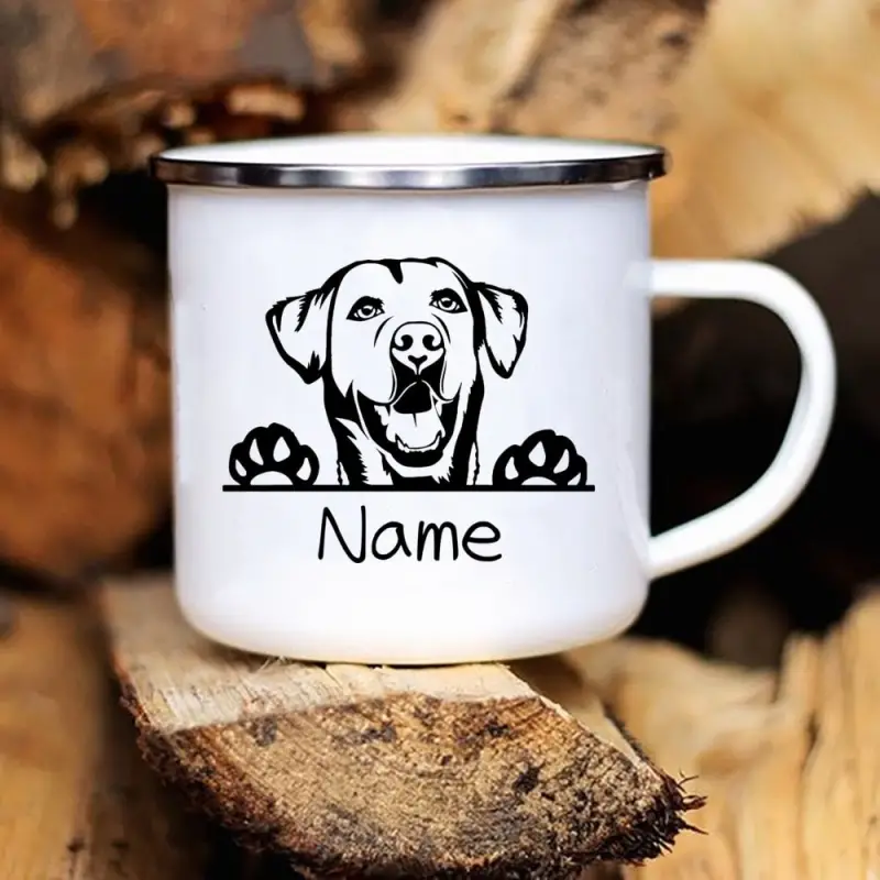 Mug Personnalisé Chien et Maître - Céramique Émaillée