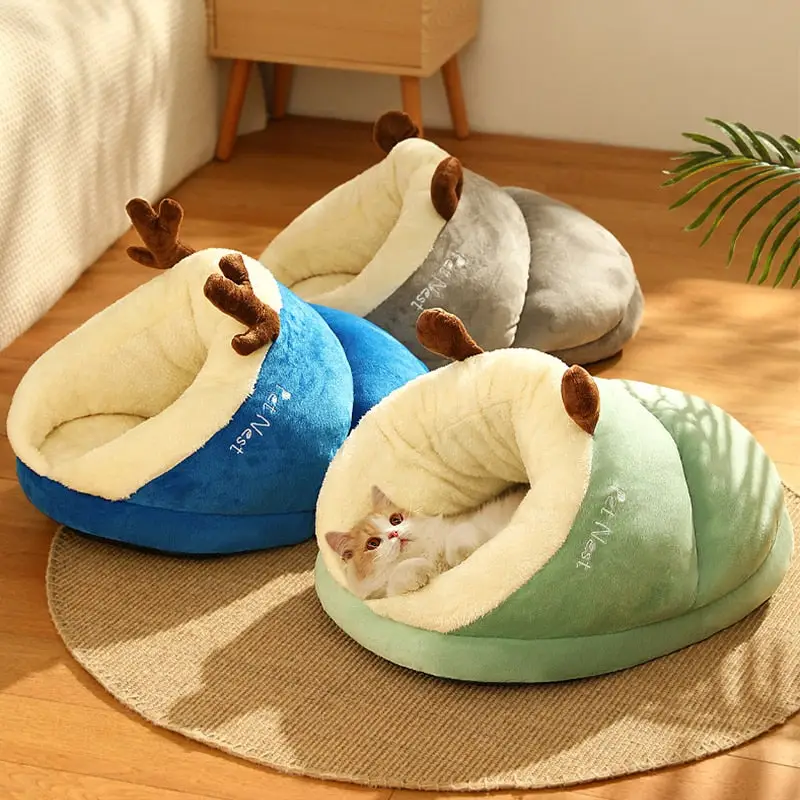 Niche pour Chat Intérieur - Douillette en Peluche